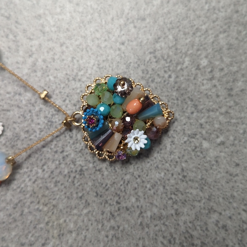 Betsey Johnson Woven Heart Layered Necklace NEW - Picture 3 of 5